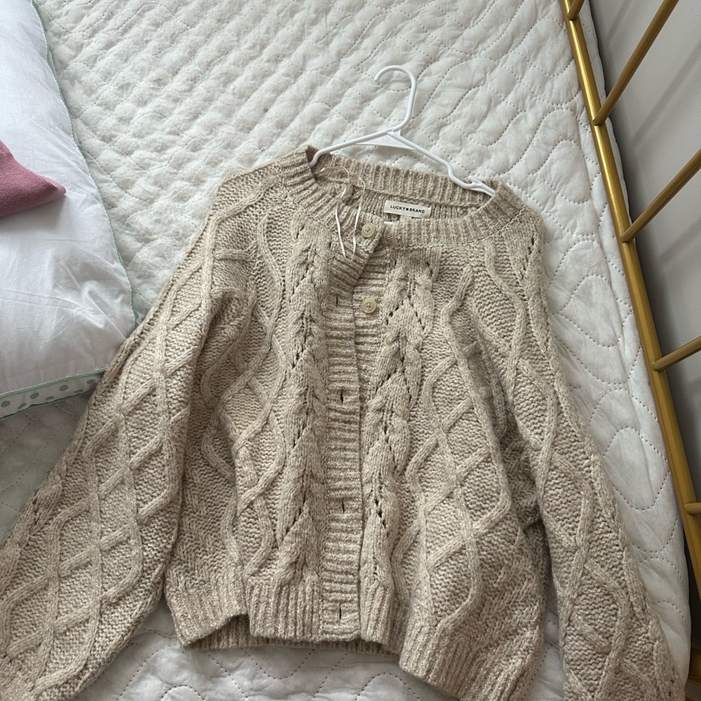 Lucky Brand Cable Knit Cardigan